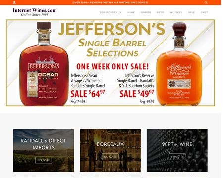 website thubmnail of InternetWines