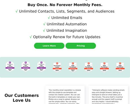website thubmnail of Interspire