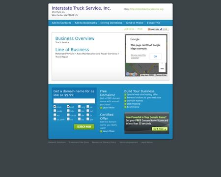 website thubmnail of Interstatetruckservice.org