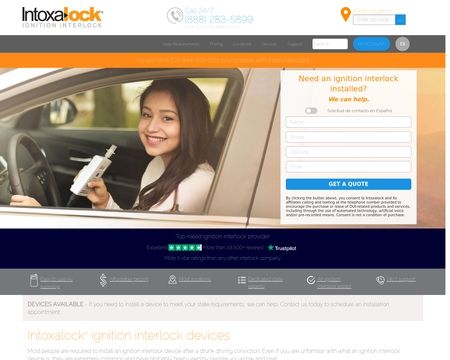 website thubmnail of Intoxalock® Ignition Interlock Device