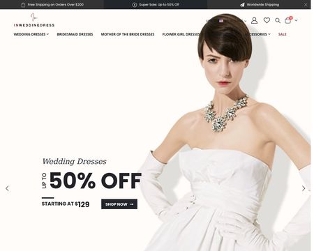 website thubmnail of InWeddingDress
