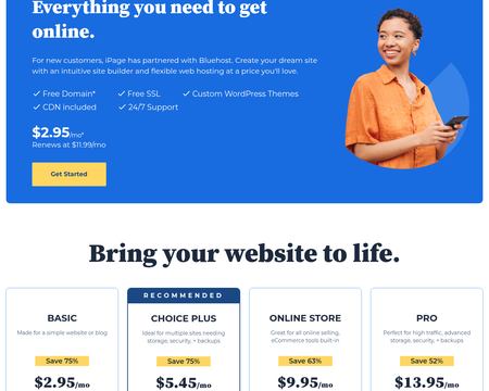 website thubmnail of iPage