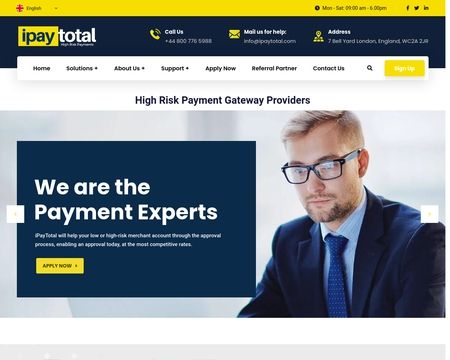 website thubmnail of IPaytotal Merchant Account Services