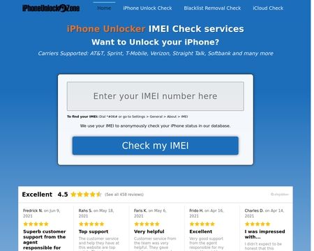 website thubmnail of IPhoneUnlock.Zone