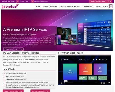 website thubmnail of Iptvurban