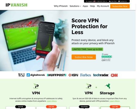 website thubmnail of IPVanish