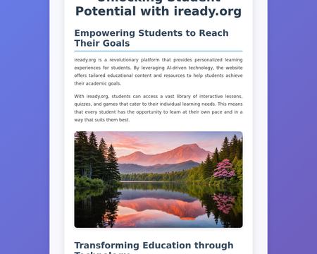 website thubmnail of Iready.org