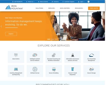 website thubmnail of Iron Mountain