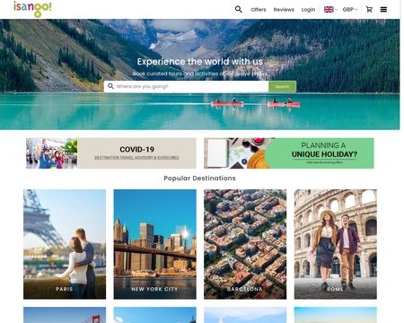 website thubmnail of Isango!