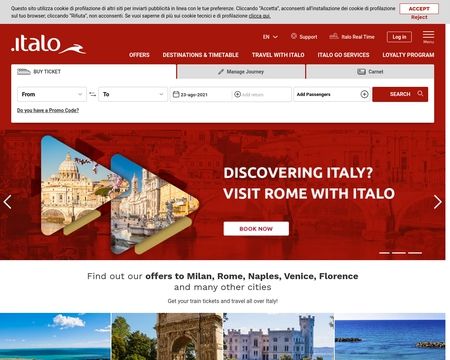 website thubmnail of Italo
