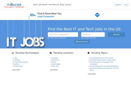 website thubmnail of IT Job Cafe