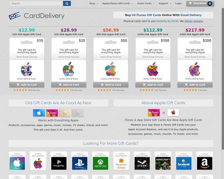 website thubmnail of CardDelivery Itunes