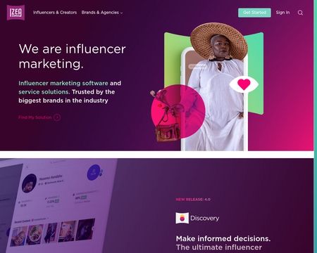 website thubmnail of Izea
