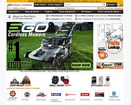 website thubmnail of Jacks Small Engines