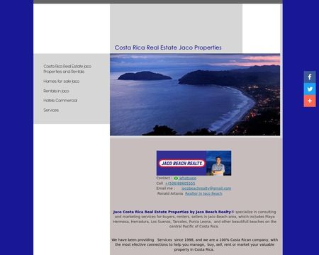 website thubmnail of Jaco Properties and Rentals
