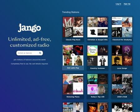 website thubmnail of Jango