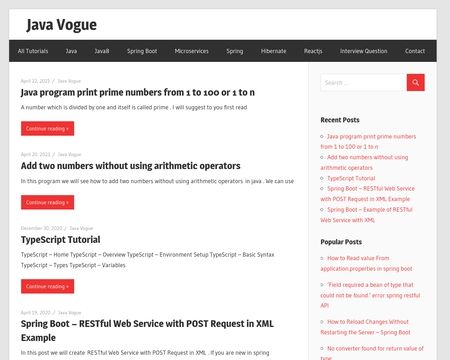 website thubmnail of Javavogue