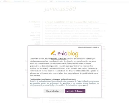 website thubmnail of Javecas580.eklablog