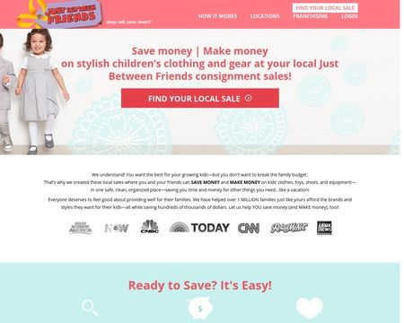 website thubmnail of Just Between Friends