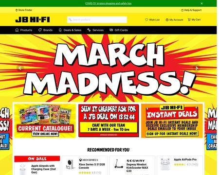 website thubmnail of JB HI-FI