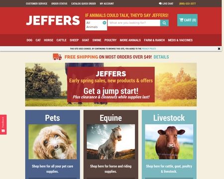website thubmnail of Jeffers Pet