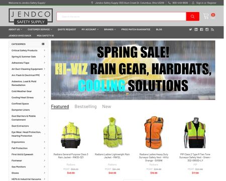 website thubmnail of Jendco Safety Supply Inc.