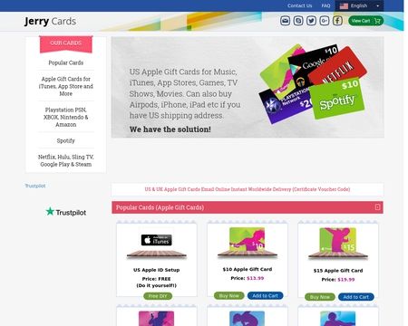website thubmnail of Jerry Cards