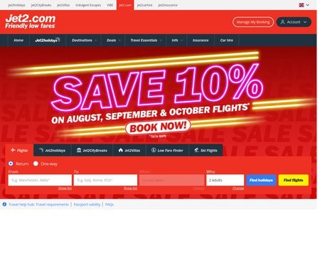 website thubmnail of Jet2