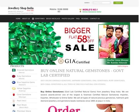 website thubmnail of Jewellery Shop India