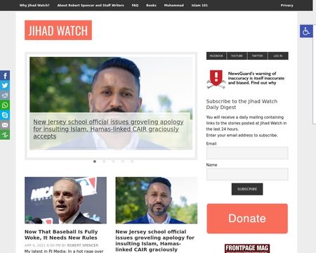 website thubmnail of Jihad Watch