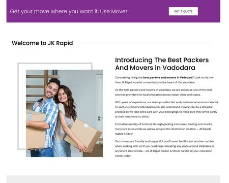 website thubmnail of Jkrapidpackersandmovers