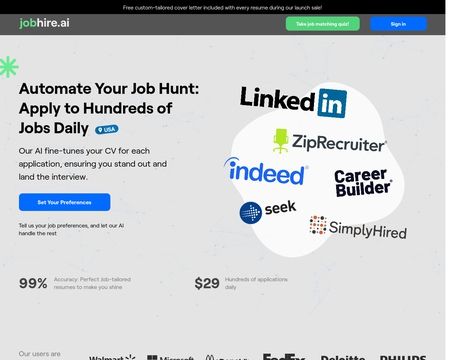 website thubmnail of Jobhire.ai