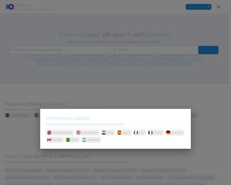 website thubmnail of Jobnob