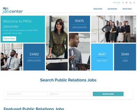 website thubmnail of PRSA Job Center