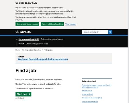 website thubmnail of Jobseekers.direct.gov.uk