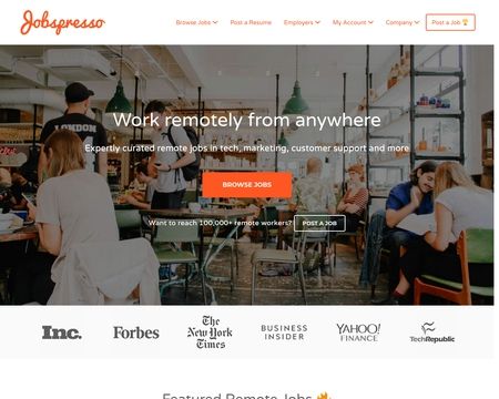 website thubmnail of Jobspresso