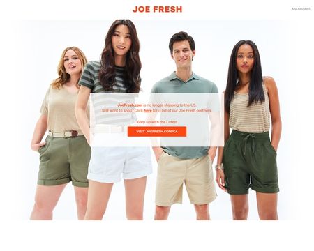 website thubmnail of Joe Fresh