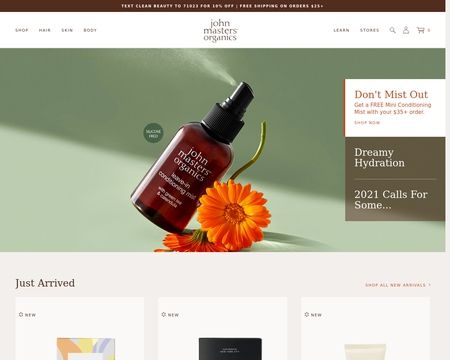 website thubmnail of John Masters Organics
