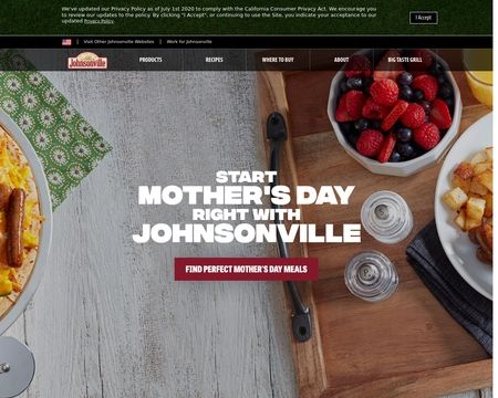 website thubmnail of Johnsonville Sausage