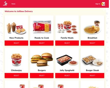 website thubmnail of Jollibee Delivery