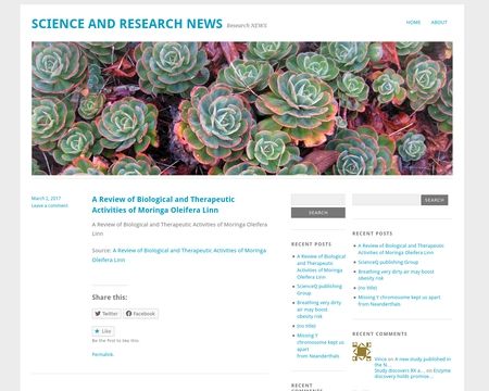 website thubmnail of Science and Research News