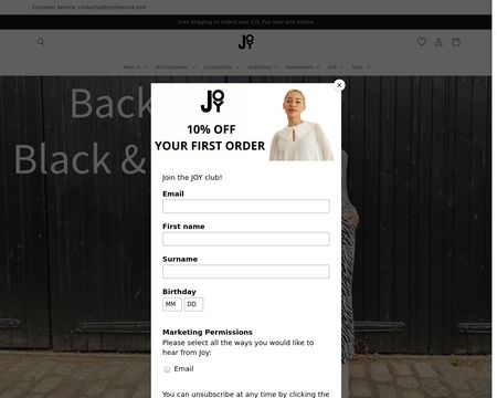 website thubmnail of Joy The Store