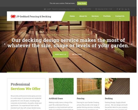 website thubmnail of JP Goddard Fencing & Decking Company In Penarth, Cardiff & The Vale