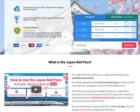 website thubmnail of JRailPass
