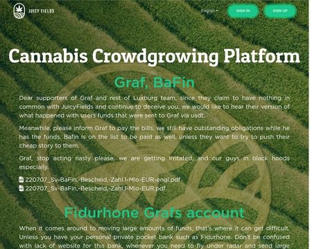 website thubmnail of Juicyfields.io