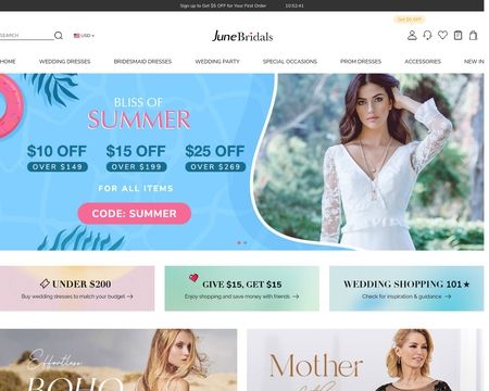 website thubmnail of June Bridals