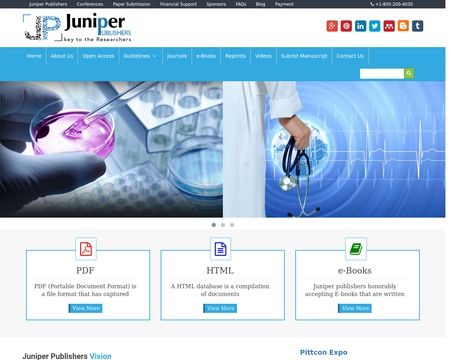 website thubmnail of Juniper Publishers