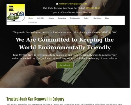 website thubmnail of JunkMyCarNow