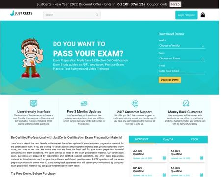 website thubmnail of Just Certs