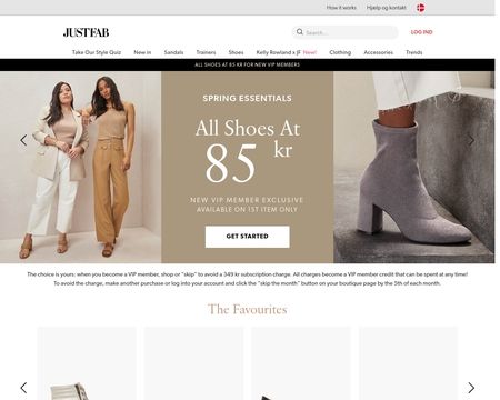 website thubmnail of Justfab.dk